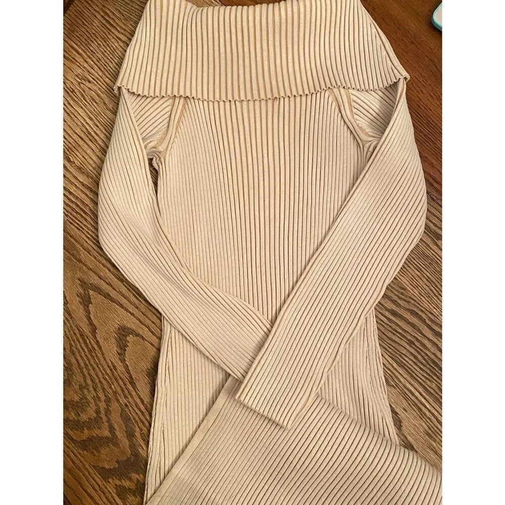 Anthropologie - Off - The - Shoulder Sweater Midi Dress